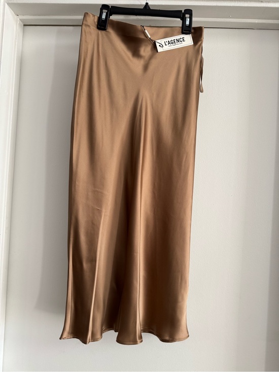 L'AGENCE Dresses & Skirts - L'AGENCE Women's Silk Slip Skirt — Camel